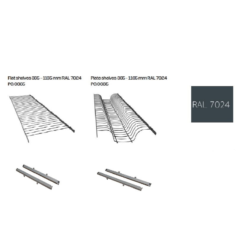 istais-ral-9227.jpg Trauku reste 1000 mm antracīts (RAL 7024) - Image 1