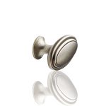 Knob Oval 60 mm Antique black brass