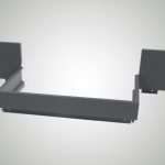 Metāla mugursiena zem izlietnes H120 800 mm (Grafit)