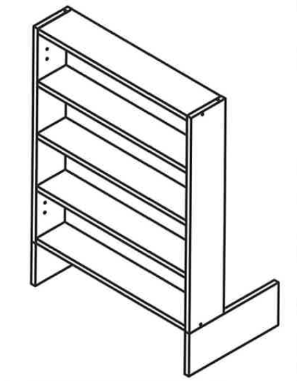 Sienas skapja korpuss (H=844, 600 mm)
