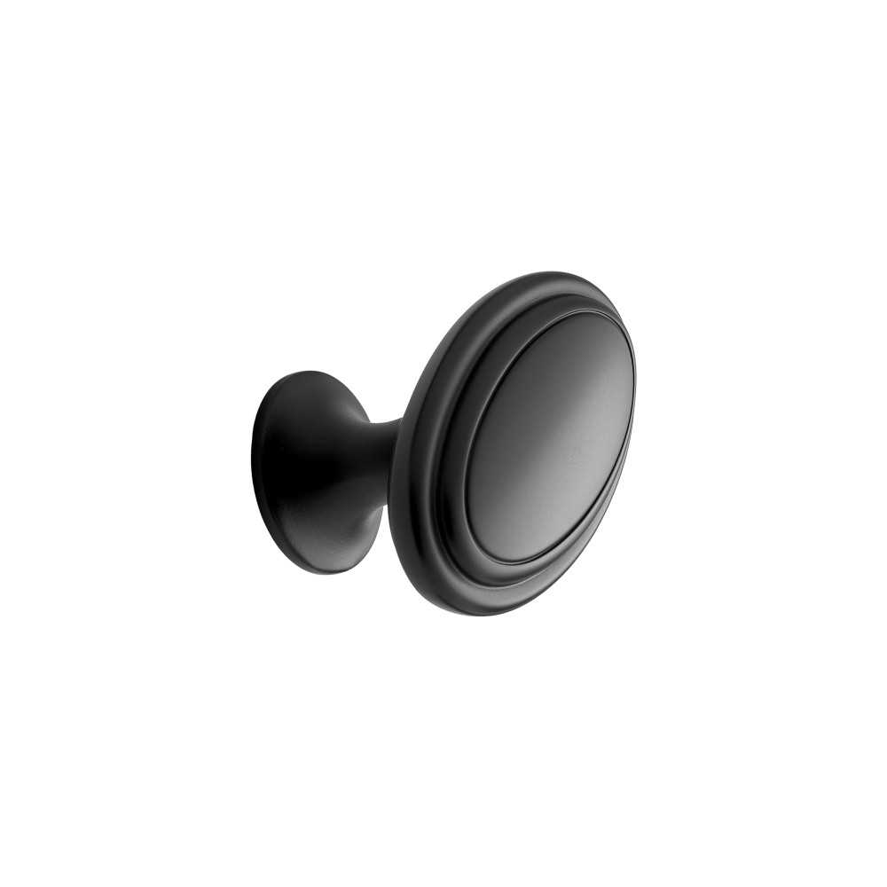 1 Knob Oval 60 mm Matt black - Image 1