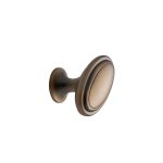 Knob Oval 60 mm Antique gold