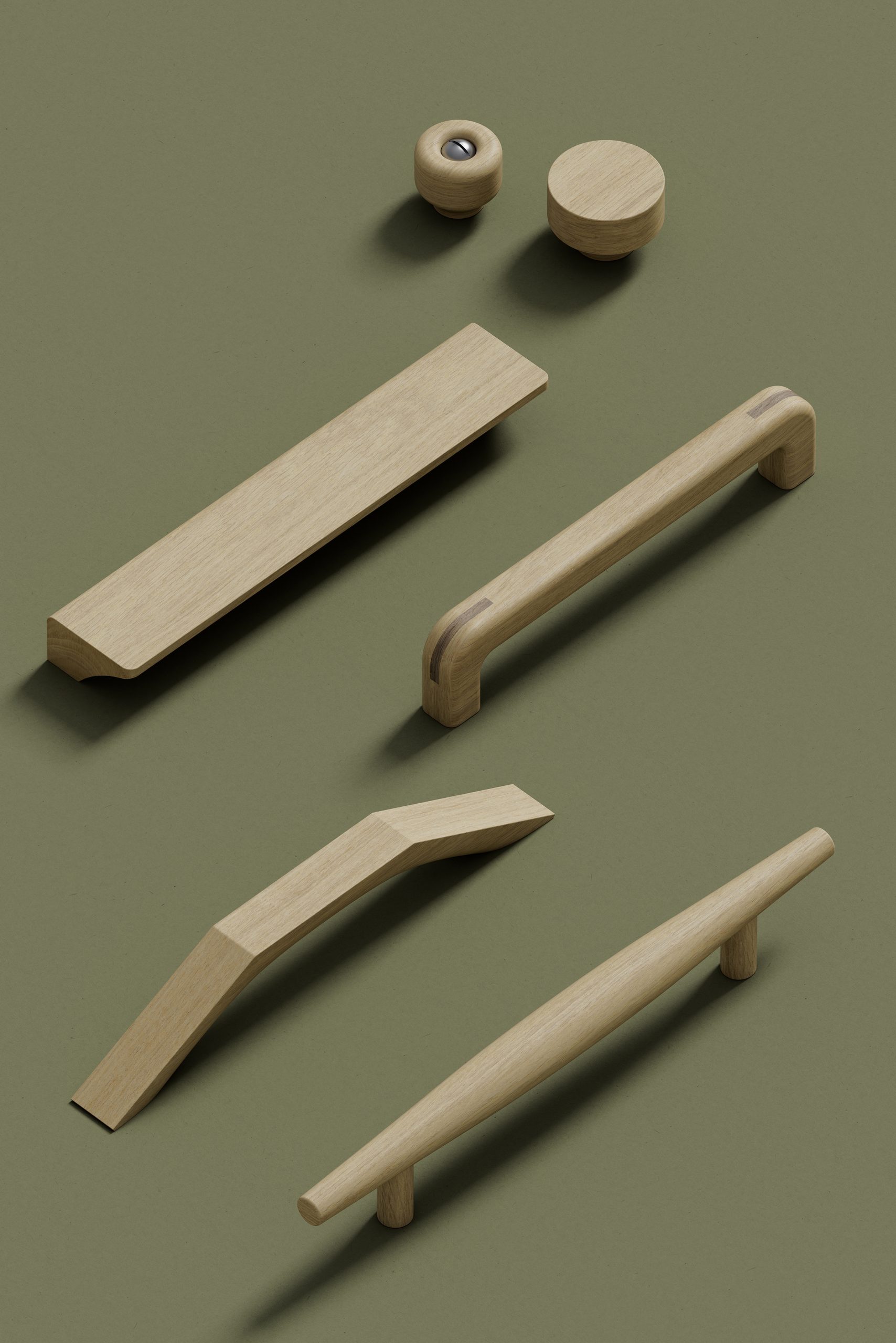 nordic oak mēbeļu rokturi