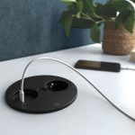 Kontaktligzda TWIST 2, 2*USB(A+C) un Kontaktligzda, melna