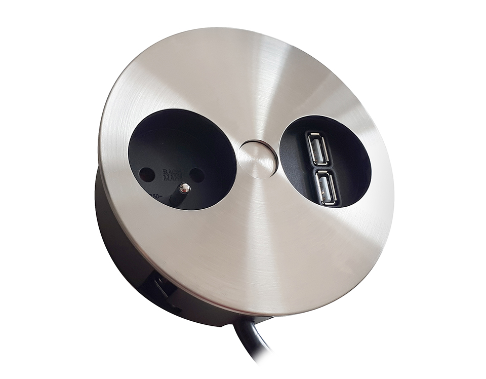 twist rst Kontaktligzda TWIST, 2*USB(A) un Kontaktligzda, Rst - Image 1